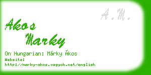 akos marky business card